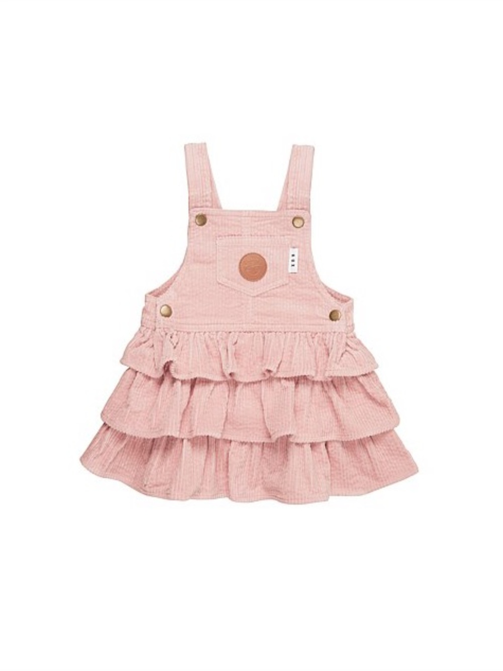 Huxbaby Pink Cord Frill Dress (Size 3Y Runs Small) – Like New